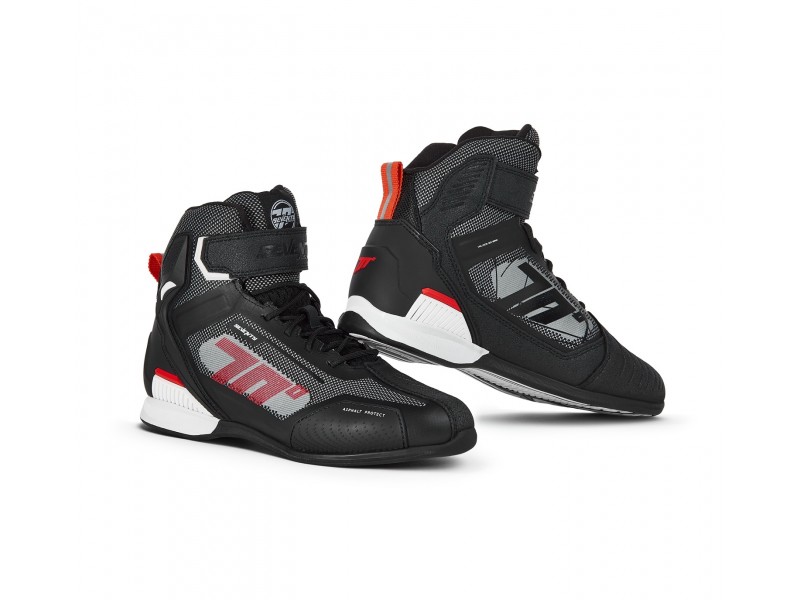 Ghete (cizme) moto Racing Unisex Seventy model SD-BR2 Veloce culoare: negru/rosu