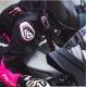 Geaca (jacheta) motociclete femei piele Racing Ixon vara model Vortex 3 MS culoare: negru/roz/alb Geaca (jacheta) motociclete femei piele Racing Ixon vara model Vortex 3 MS culoare: negru/roz/alb