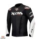 Geaca (jacheta) motociclete barbati piele Racing Ixon vara model Vortex 3 MS culoare: negru/alb Geaca (jacheta) motociclete barbati piele Racing Ixon vara model Vortex 3 MS culoare: negru/alb
