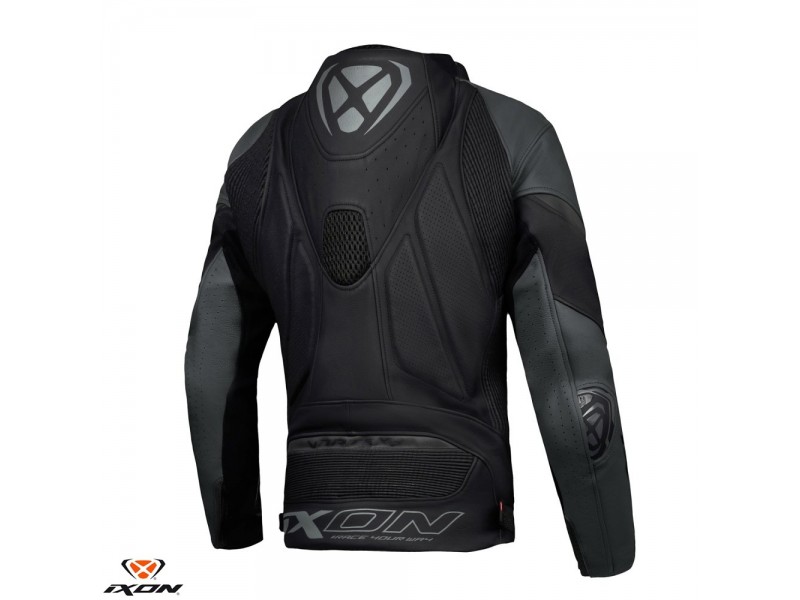 Geaca (jacheta) motociclete barbati piele Racing Ixon vara model Vortex 3 MS culoare: negru Geaca (jacheta) motociclete barbati piele Racing Ixon vara model Vortex 3 MS culoare: negru