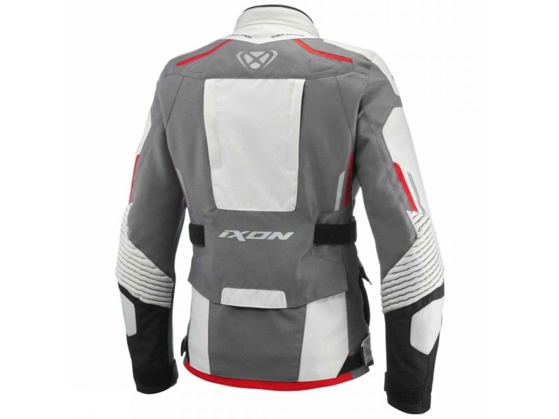 Geaca (jacheta) motociclete femei Touring/Adventure Ixon All season model Midgard MS culoare: gri/negru/rosu