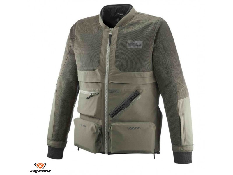 Geaca (jacheta) motociclete barbati Touring/Adventure Ixon All season model Etna MS culoare: khaki/negru - concept modular (geaca laminata; waterproof si pe exterior) Geaca (jacheta) motociclete barbati Touring/Adventure Ixon All season model Etna MS culoare: khaki/negru - concept modular (geaca laminata; waterproof si pe exterior)