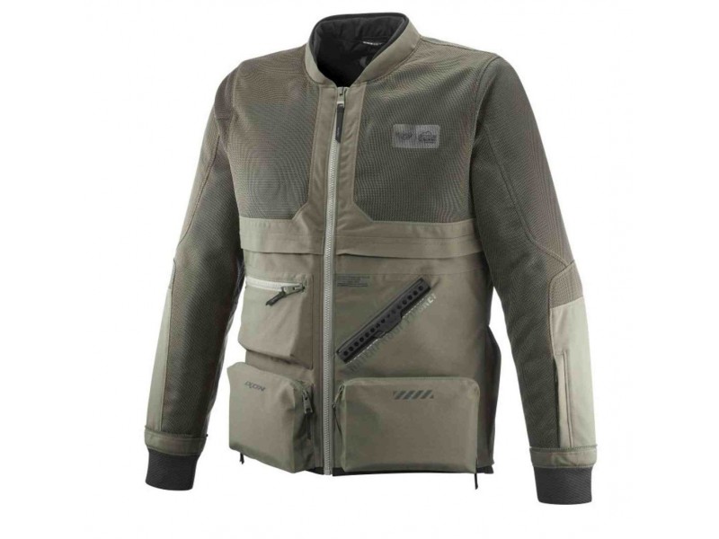 Geaca (jacheta) motociclete barbati Touring/Adventure Ixon All season model Etna MS culoare: khaki/negru - concept modular (geaca laminata; waterproof si pe exterior)