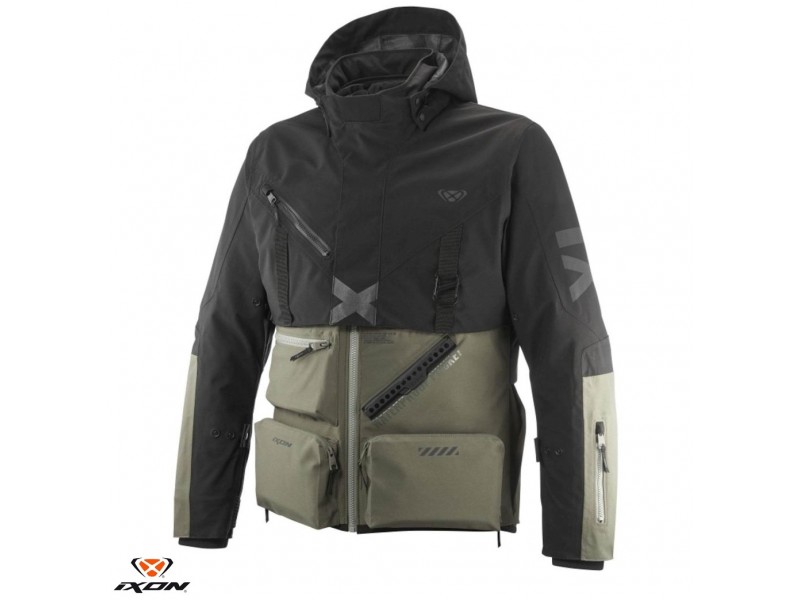 Geaca (jacheta) motociclete barbati Touring/Adventure Ixon All season model Etna MS culoare: khaki/negru - concept modular (geaca laminata; waterproof si pe exterior) Geaca (jacheta) motociclete barbati Touring/Adventure Ixon All season model Etna MS culoare: khaki/negru - concept modular (geaca laminata; waterproof si pe exterior)