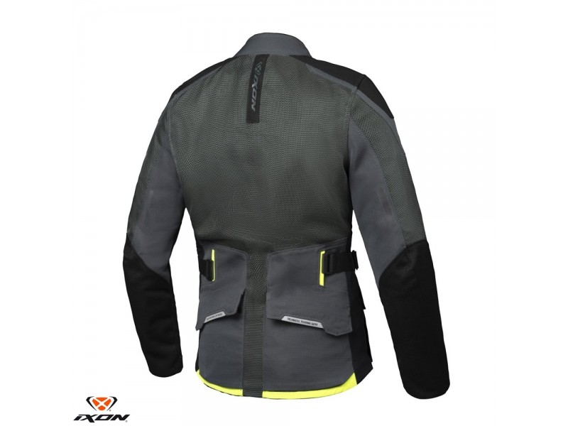 Geaca (jacheta) motociclete barbati Touring/Adventure Ixon vara model M-Njord MS culoare: verde/negru/galben Geaca (jacheta) motociclete barbati Touring/Adventure Ixon vara model M-Njord MS culoare: verde/negru/galben