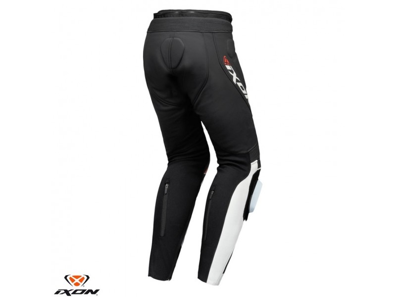 Pantaloni motociclete barbati piele Racing Ixon vara model Vortex 3 MS culoare: negru/alb Pantaloni motociclete barbati piele Racing Ixon vara model Vortex 3 MS culoare: negru/alb