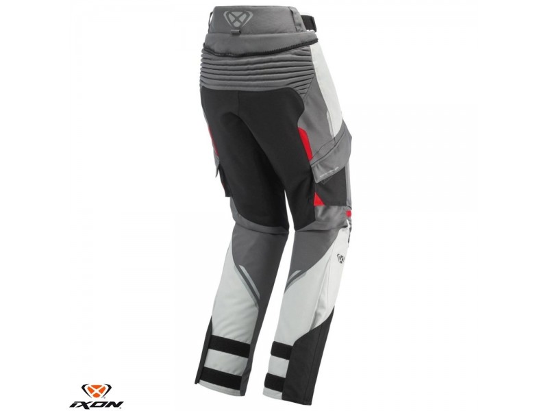 Pantaloni motociclete femei Touring/Adventure Ixon All season model Midgard LS culoare: gri/negru/rosu
