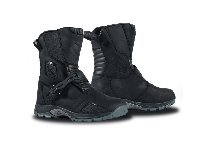 Ghete (cizme) moto Touring/Adventure barbati All Season Ixon model Klay WP MS culoare: negru (100% waterproof)