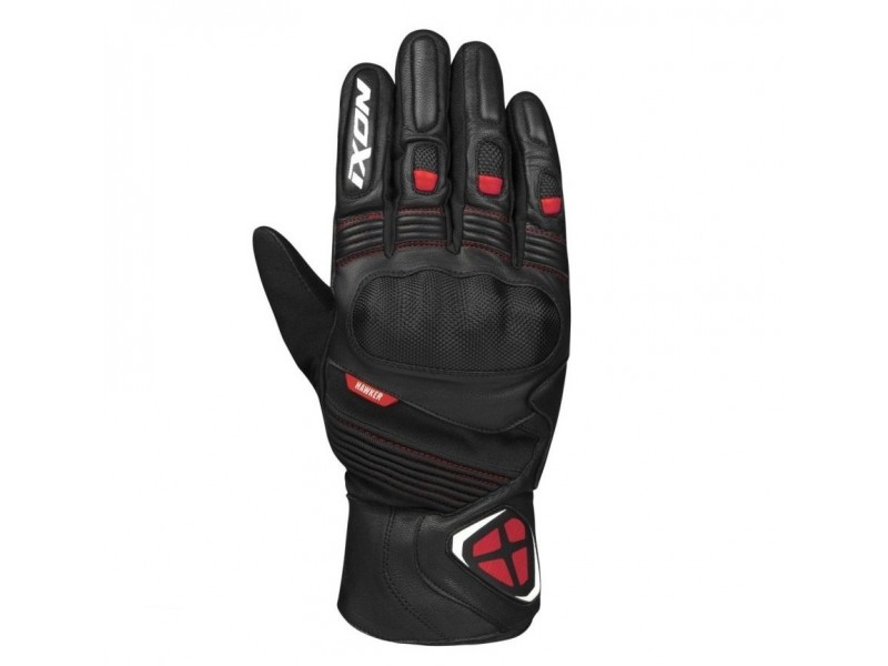 Manusi barbati Roadster iarna piele Ixon model Pro Hawker MS culoare: negru/rosu - degete tactile (100% waterproof + protectie termica)