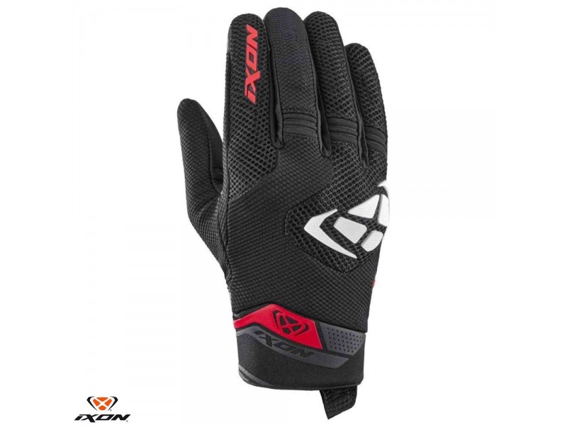 Manusi barbati Roadster vara textil/piele Ixon model MIG 2 Air Flow MS culoare: negru/alb/rosu - degete tactile Manusi barbati Roadster vara textil/piele Ixon model MIG 2 Air Flow MS culoare: negru/alb/rosu - degete tactile