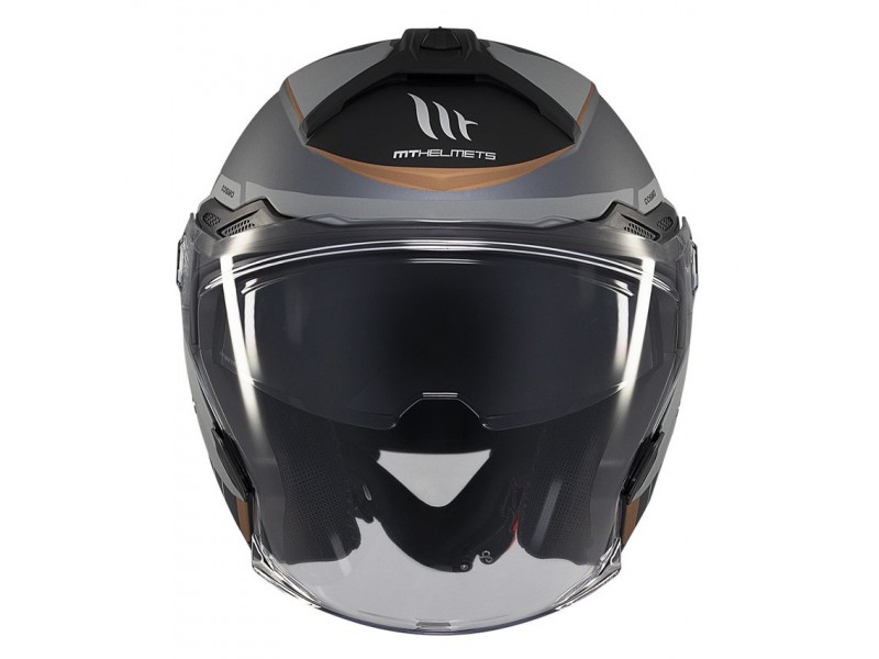 Casca open face motociclete MT Cosmo SV C2 gri mat (ochelari soare integrati) Casca open face motociclete MT Cosmo SV C2 gri mat (ochelari soare integrati)