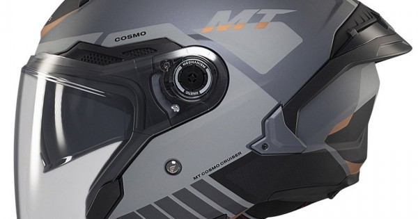 Casca open face motociclete MT Cosmo SV C2 gri mat (ochelari soare
