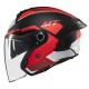 Casca open face motociclete MT Cosmo SV Cruiser B5 rosu mat (ochelari soare integrati)