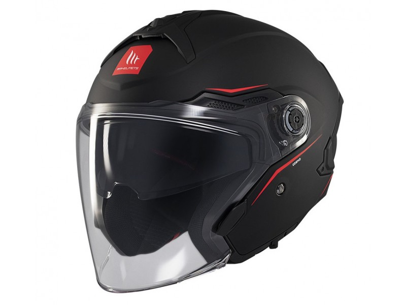 Casca open face motociclete MT Cosmo SV A1 negru mat (ochelari soare integrati)