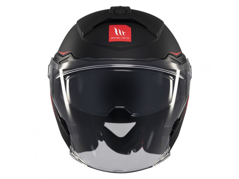 Casca open face motociclete MT Cosmo SV A1 negru mat (ochelari soare integrati)