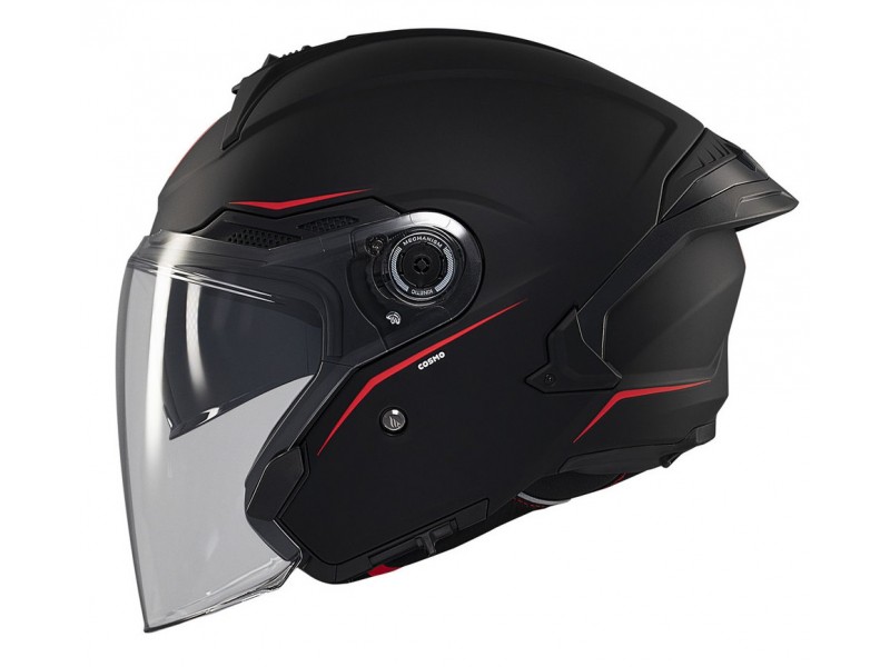 Casca open face motociclete MT Cosmo SV A1 negru mat (ochelari soare integrati)
