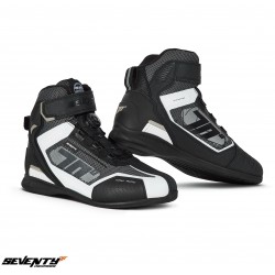 Ghete (cizme) moto Racing Unisex Seventy model SD-BR3 Veloce Pro culoare: negru/alb Ghete (cizme) moto Racing Unisex Seventy model SD-BR3 Veloce Pro culoare: negru/alb