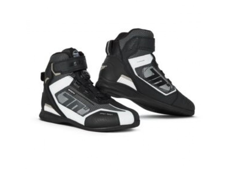 Ghete (cizme) moto Racing Unisex Seventy model SD-BR3 Veloce Pro culoare: negru/alb