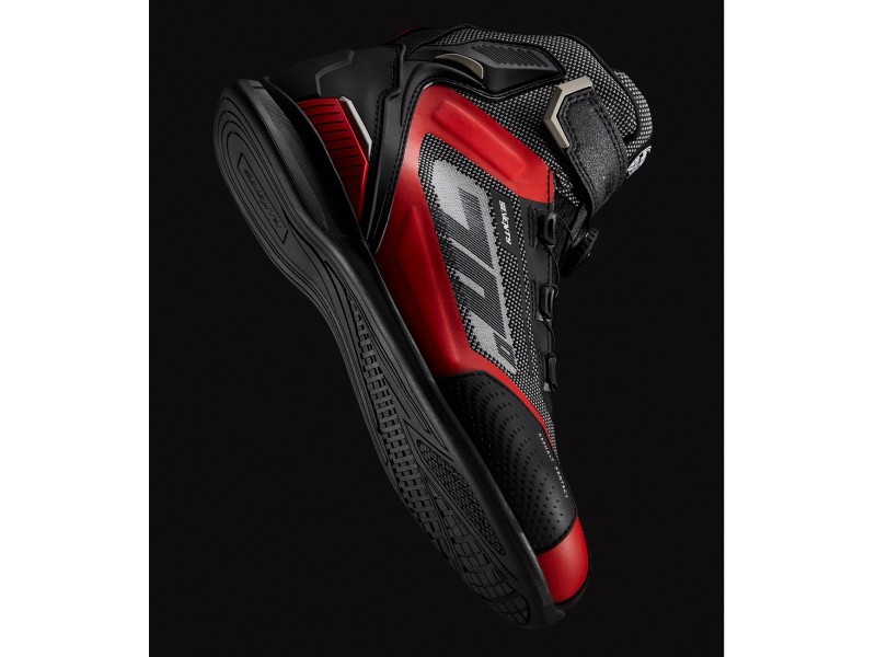 Ghete (cizme) moto Racing Unisex Seventy model SD-BR3 Veloce Pro culoare: negru/rosu