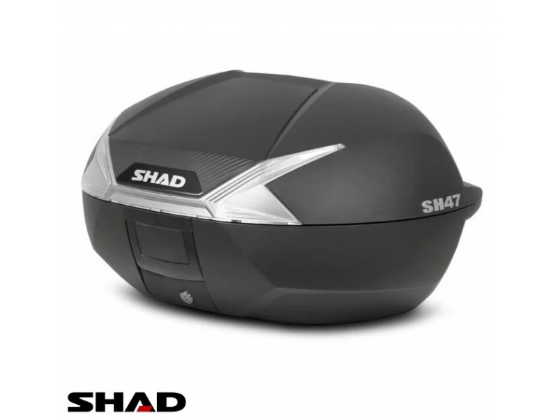 Cutie portbagaj (topcase) Shad model SH47 culoare: negru (volum: 47 litri) – include placa de montaj