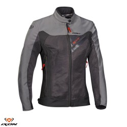 Geaca (jacheta) motociclete femei Racing/Roadster Ixon vara model Orion LS culoare: antracit/gri/rosu Geaca (jacheta) motociclete femei Racing/Roadster Ixon vara model Orion LS culoare: antracit/gri/rosu