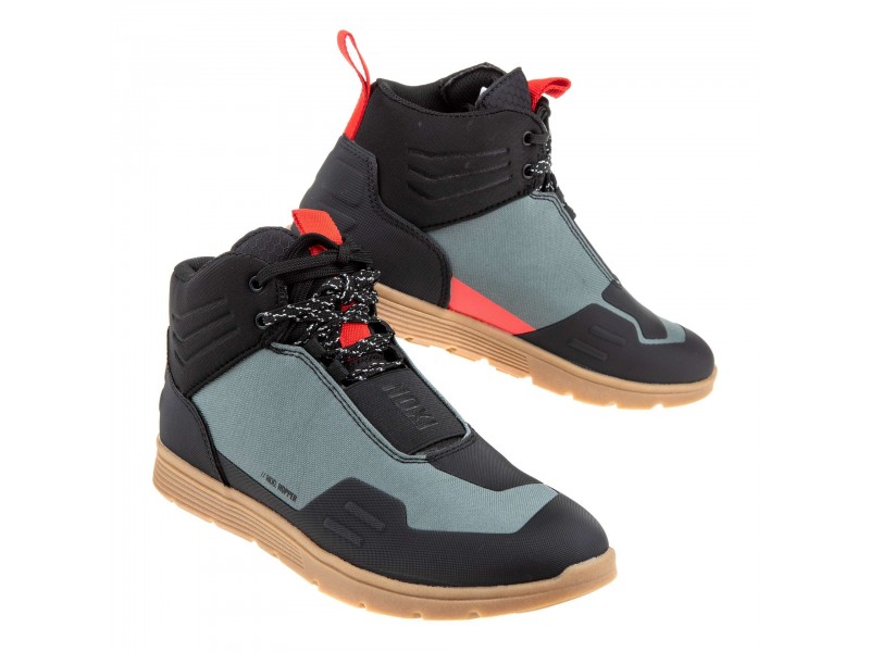 Ghete moto Urban barbati vara Ixon model Hopper MS culoare: verde/negru/rosu