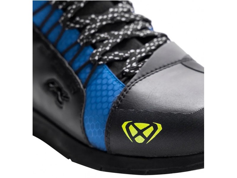 Ghete moto Urban barbati All Season Ixon model Freaky WP MS culoare: negru/albastru/galben (100% waterproof)