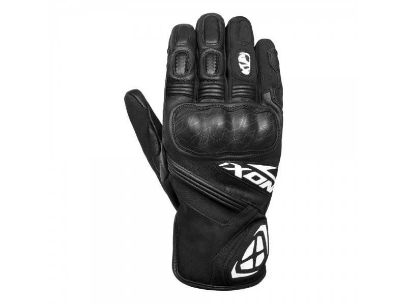 Manusi barbati Roadster Mid-season textil/piele Ixon model MS Rage MS culoare: negru/alb – degete tactile - waterproof