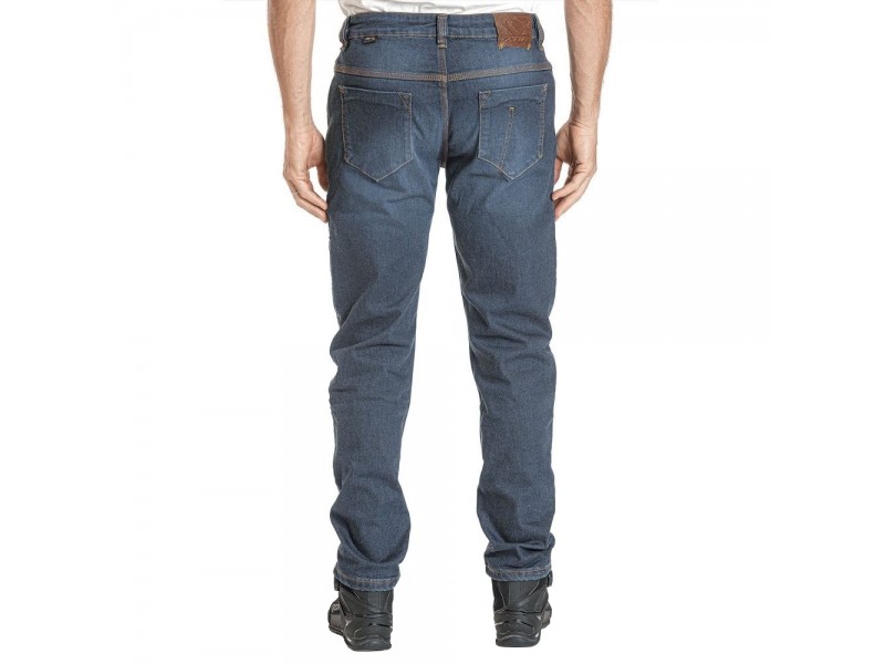 Blugi (jeans) moto barbati Ixon model Alex culoare: albastru aqua (Cordura® Denim)