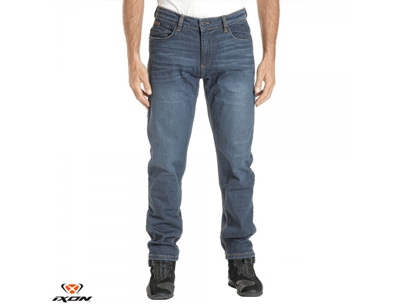 Blugi (jeans) moto barbati Ixon model Alex culoare: albastru aqua (Cordura® Denim)
