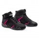 Ghete moto Roadster femei All Season Ixon model Gambler WP LS culoare: negru/fuchsia (roz) (100% waterproof)