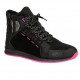 Ghete moto Urban femei All Season Ixon model Freaky WP LS culoare: negru/fuchsia (roz) (100% waterproof)