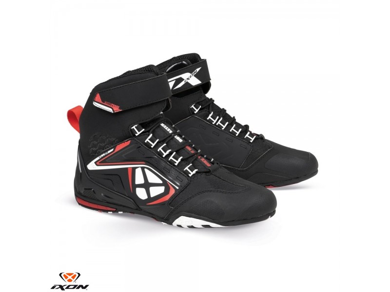 Ghete moto Roadster barbati All Season Ixon model Killer WP MS culoare: negru/alb/rosu (100% waterproof)
