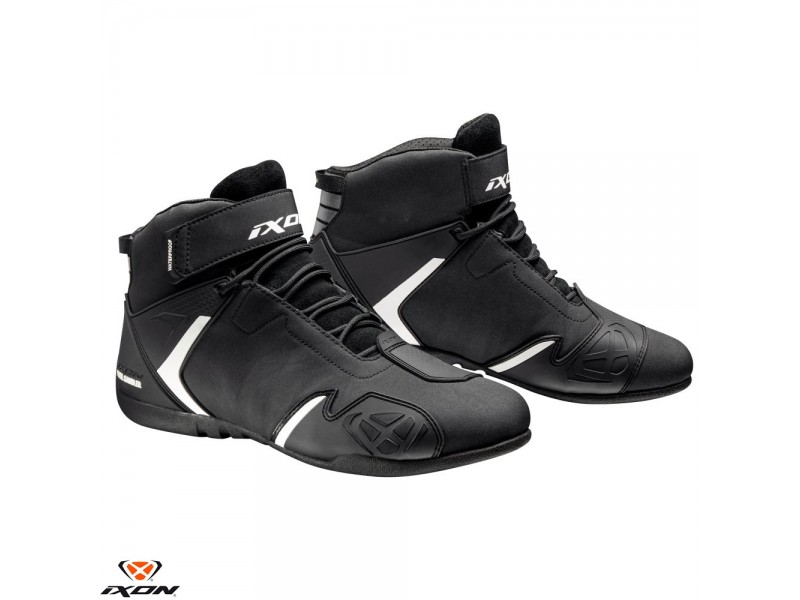 Ghete moto Roadster barbati All Season Ixon model Gambler WP MS culoare: negru/alb (100% waterproof)