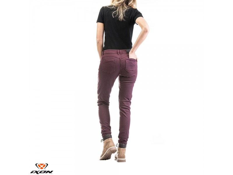 Blugi (jeans) moto femei Ixon model Vicky culoare: burgundy (visiniu) (Cordura® Denim) Blugi (jeans) moto femei Ixon model Vicky culoare: burgundy (visiniu) (Cordura® Denim)