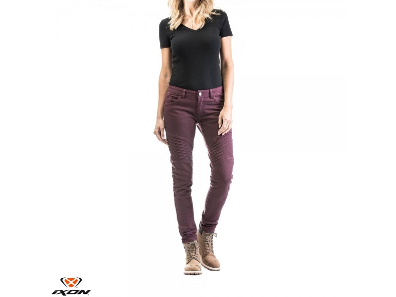 Blugi (jeans) moto femei Ixon model Vicky culoare: burgundy (visiniu) (Cordura® Denim) Blugi (jeans) moto femei Ixon model Vicky culoare: burgundy (visiniu) (Cordura® Denim)