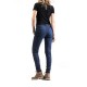 Blugi (jeans) moto femei Ixon model Vicky culoare: Navy (albastru) (Cordura® Denim)