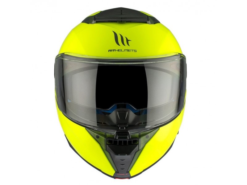 Casca modulabila MT Atom 2 SV A3 galben fluor lucios (ochelari soare integrati) Pinlock Ready - tip viziera: MT-V-35