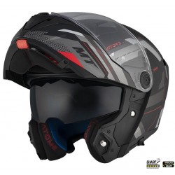 Casca modulabila MT Atom 2 SV Bast D5 negru/gri mat (ochelari soare integrati) Pinlock Ready - tip viziera: MT-V-35 Casca modulabila MT Atom 2 SV Bast D5 negru/gri mat (ochelari soare integrati) Pinlock Ready - tip viziera: MT-V-35