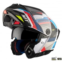 Casca modulabila MT Atom 2 SV Bast A0 alb/rosu/albastru lucios (ochelari soare integrati) Pinlock Ready - tip viziera: MT-V-35 Casca modulabila MT Atom 2 SV Bast A0 alb/rosu/albastru lucios (ochelari soare integrati) Pinlock Ready - tip viziera: MT-V-35