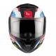 Casca modulabila MT Atom 2 SV Bast A0 alb/rosu/albastru lucios (ochelari soare integrati) Pinlock Ready - tip viziera: MT-V-35