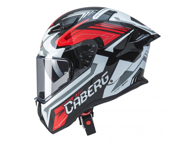 Casca integrala Caberg model Drift Evo II SV Jarama G0 negru/alb/rosu lucios Pinlock ready - lentila Pinlock inclusa