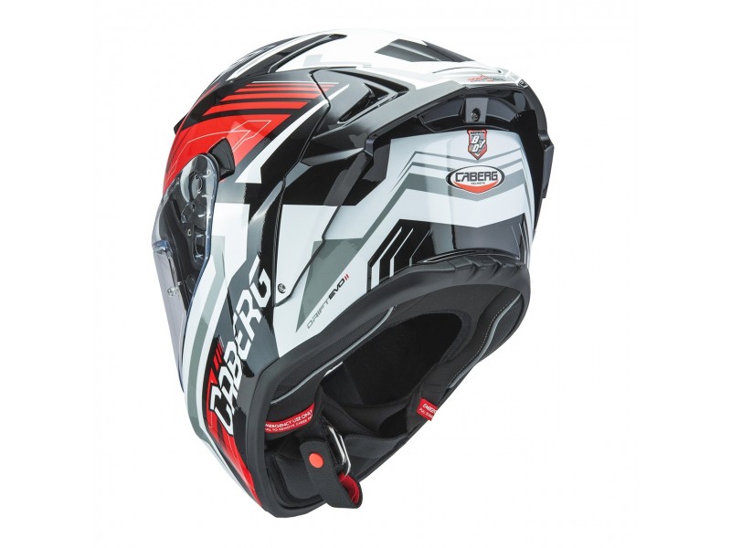 Casca integrala Caberg model Drift Evo II SV Jarama G0 negru/alb/rosu lucios Pinlock ready - lentila Pinlock inclusa