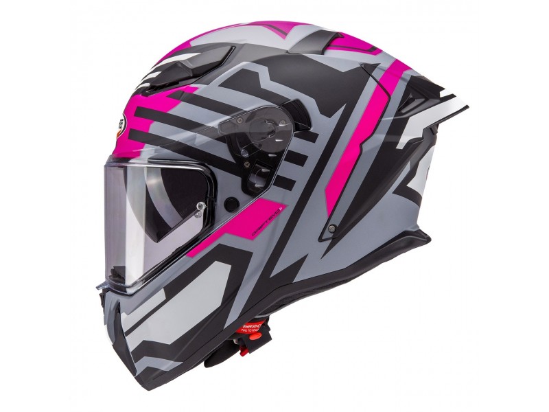 Casca integrala Caberg model Drift Evo II SV Horizon N6 gri/negru/fuchsia mat Pinlock ready - lentila Pinlock inclusa