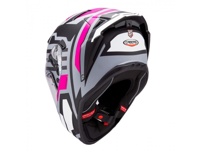 Casca integrala Caberg model Drift Evo II SV Horizon N6 gri/negru/fuchsia mat Pinlock ready - lentila Pinlock inclusa