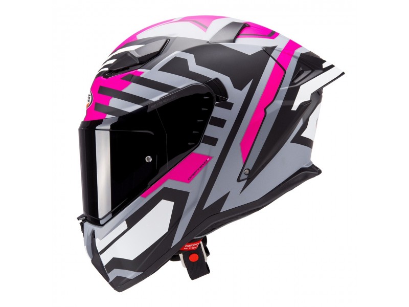 Casca integrala Caberg model Drift Evo II SV Horizon N6 gri/negru/fuchsia mat Pinlock ready - lentila Pinlock inclusa
