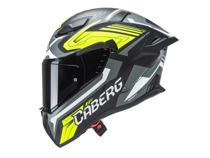 Casca integrala Caberg model Drift Evo II SV Jarama L6 negru/gri/galben fluor mat Pinlock ready - lentila Pinlock inclusa