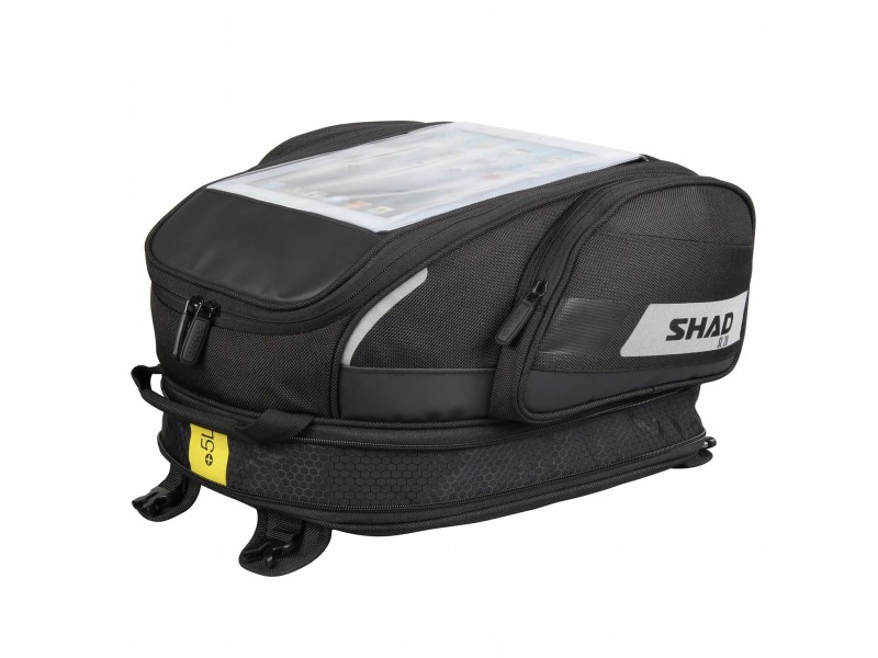 Geanta rezervor motocicleta Shad - model SL20F Tank Bag (20L) (fixare cu cureluse) - culoare: negru