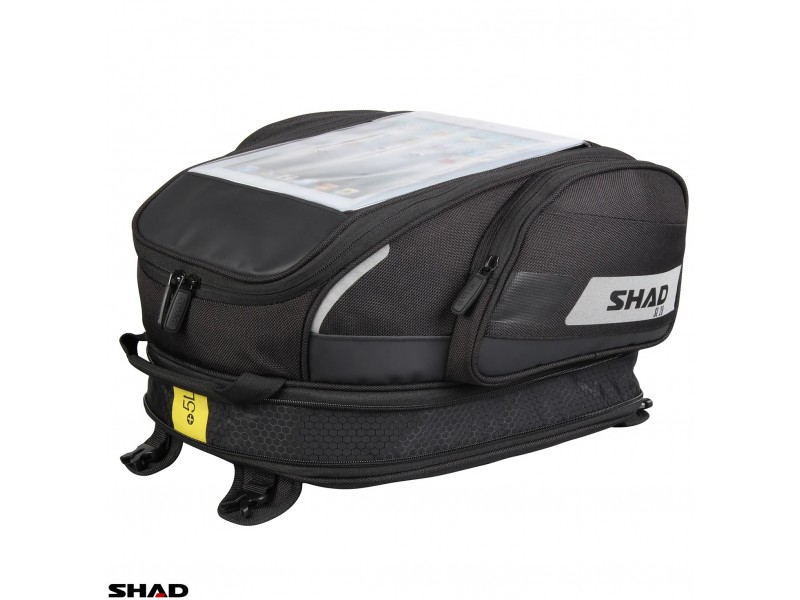 Geanta rezervor motocicleta Shad - model SL20F Tank Bag (20L) (fixare cu cureluse) - culoare: negru Geanta rezervor motocicleta Shad - model SL20F Tank Bag (20L) (fixare cu cureluse) - culoare: negru