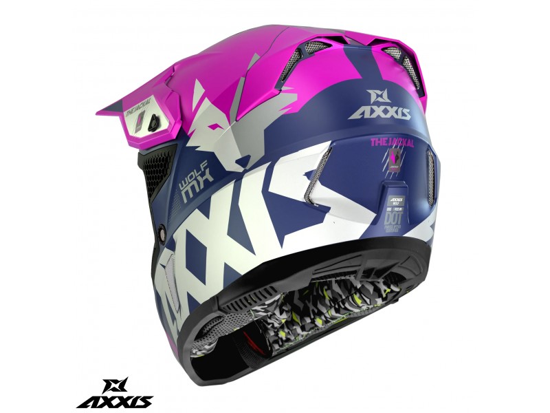 Casca off road motociclete Axxis model Wolf Jackal C18 roz mat Casca off road motociclete Axxis model Wolf Jackal C18 roz mat